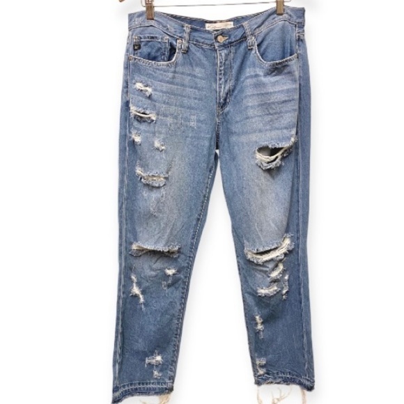 KanCan 29 (US 11) High Rise Ripped Boyfriend Jeans Exclusively For Maurices - Picture 2 of 14